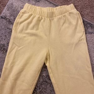 Yellow jogger sweatpants